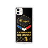 Champions Du Monde France Black iPhone Case