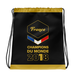Champion Du Monde France Black Drawstring Bag