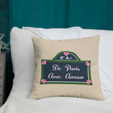 De Paris Avec Amour Premium Pillow