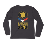 Champions Du Monde Map Long Sleeve Fitted Crew