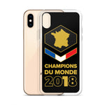 Champions Du Monde Map Black iPhone Case